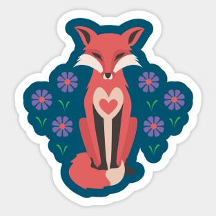 Spring Fox Sticker